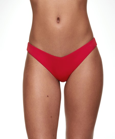 Oysho U-cut Brazilian Bikini Briefs Czerwone | 705439MVZ