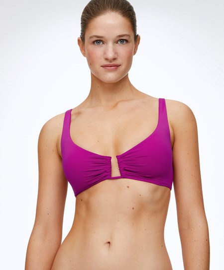 Oysho U-neck Halter Bikini Top Bougainvillea | 197465VSN