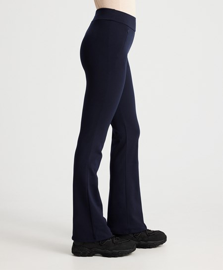 Oysho Warm Flare Trousers Niebieskie | 682403OGA