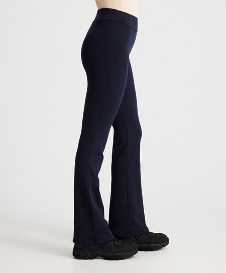 Oysho Warm Flare Trousers Niebieskie | 692507ZLR