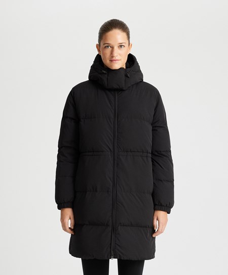 Oysho Watowany Down Jacket Czarne | 750241ONX