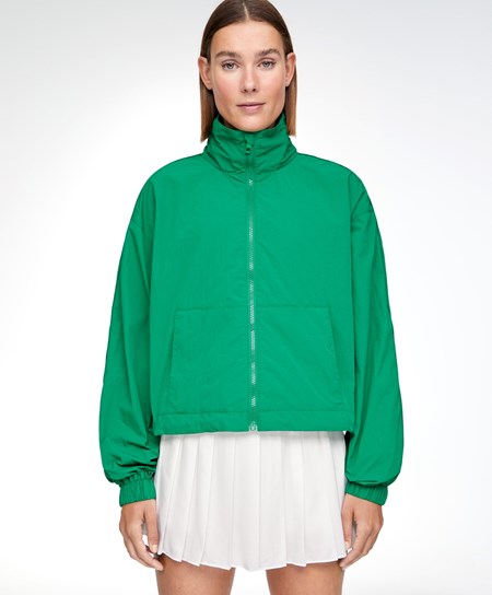 Oysho Wody-repellent Jacket Ciemny Zielone | 436271QHG