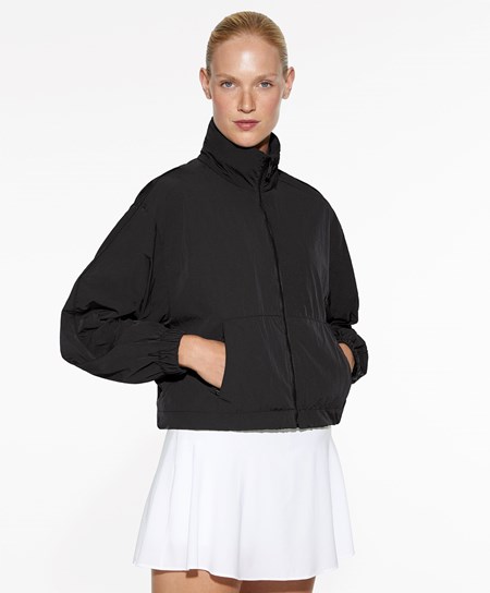 Oysho Wody-repellent Jacket Czarne | 375986MNV