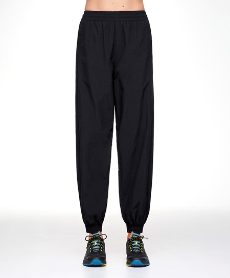Oysho Wody-repellent Joggers Czarne | 320895TJD