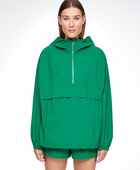 Oysho Wody-repellent Kangaroo Jacket Ciemny Zielone | 493128PFV