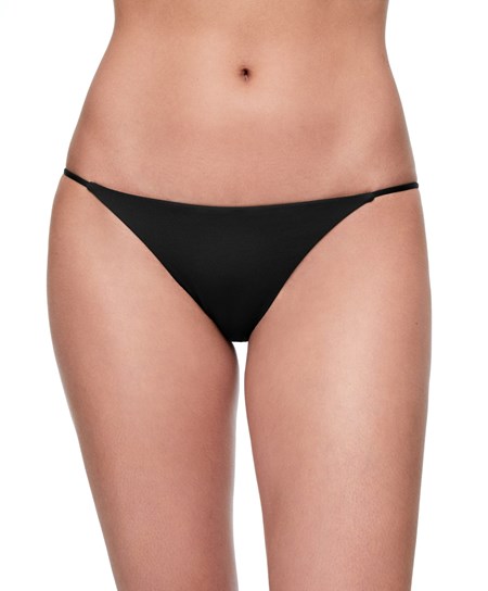 Oysho Z Paskami Medium-coverage Bikini Briefs Czarne | 461782EWA